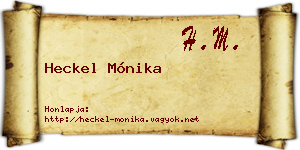 Heckel Mónika névjegykártya